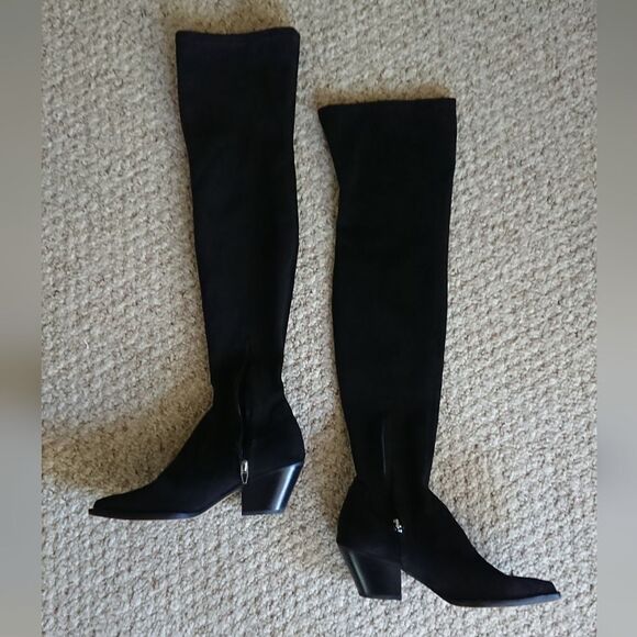 Dolce Vita suede over the knee boots in black size 37.5 - Picture 2 of 12